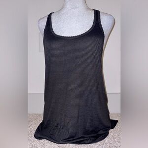 Lululemon Athletica Black and gold stripe Tank Top